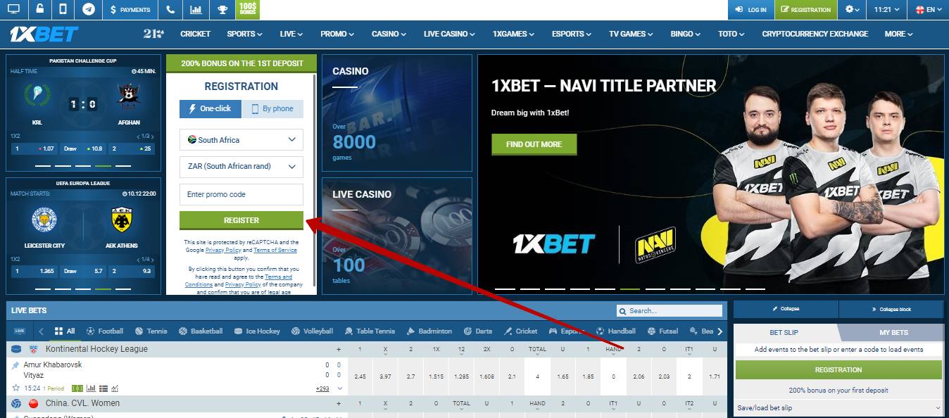 1xbet login download