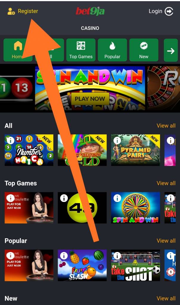 Bet9ja casino mobile