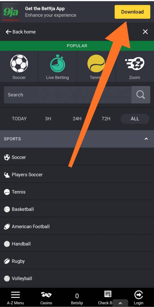 New Bet9ja App Download