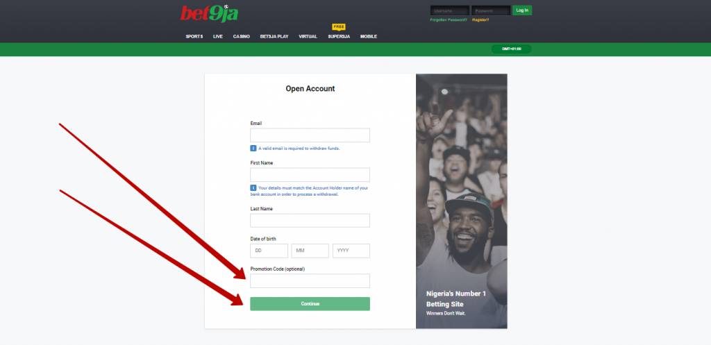 Bet9ja promotion code for registration