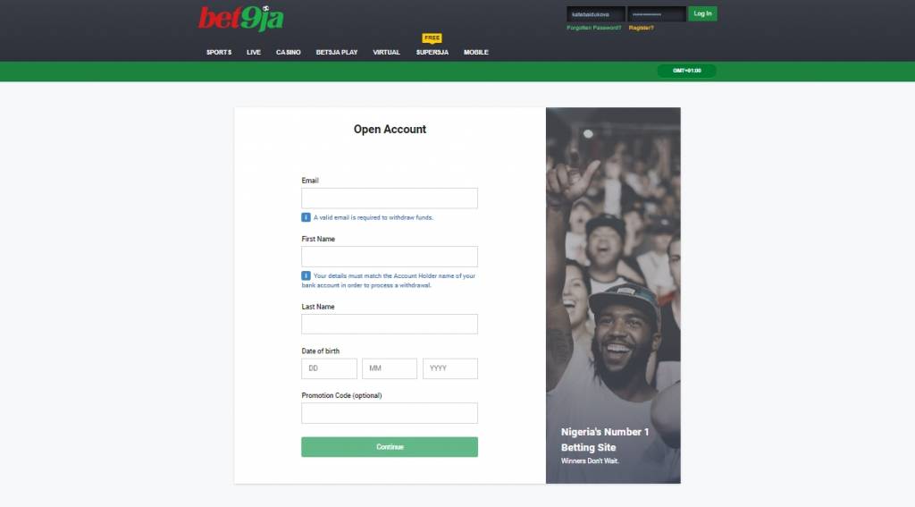 Bet9ja registration online