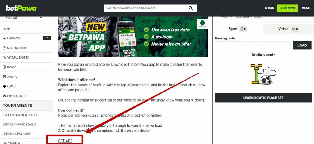 Betpawa app download for mobile