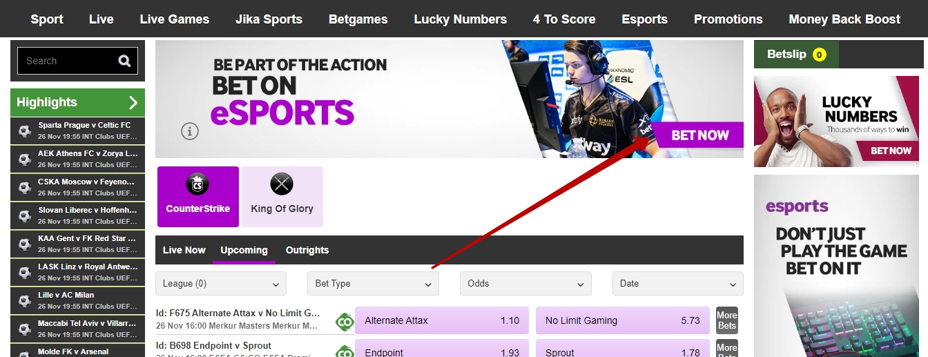 Betway official website review