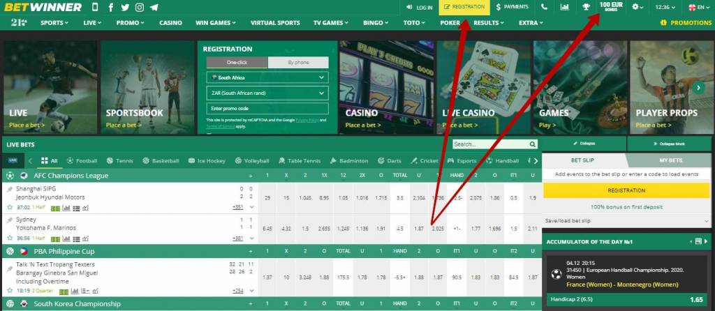 Betwinner promo code in Africa