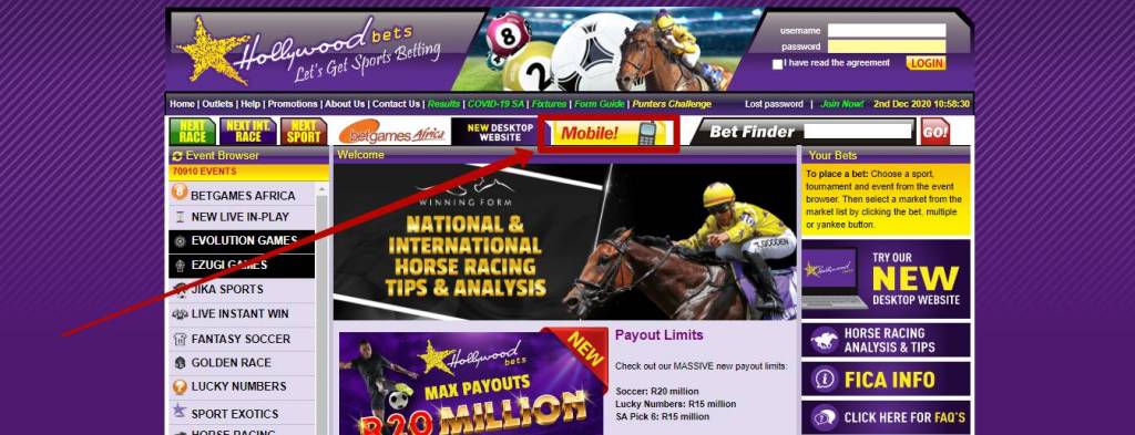 Hollywoodbets app for mobile betting