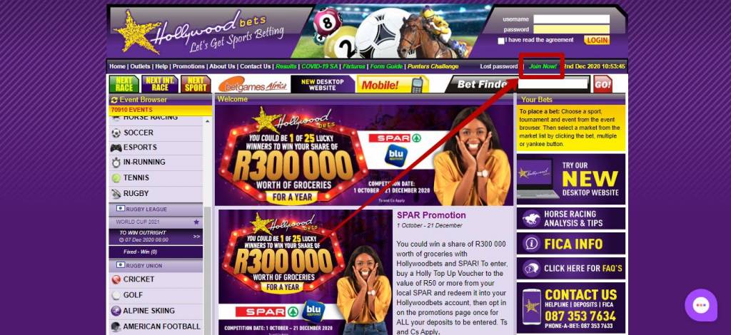 Hollywoodbets registration methods